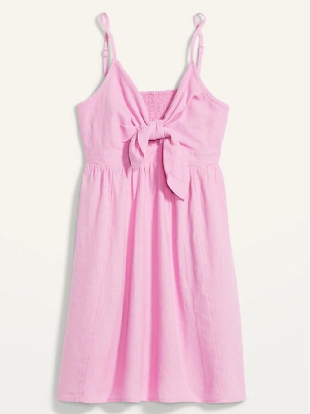 Old Navy Light Pink Tie-Front Cami Dress